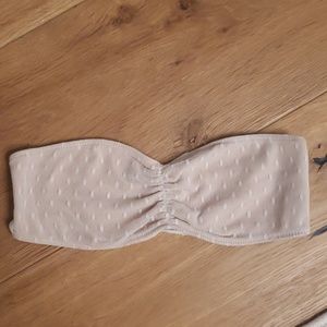 LAST CHANCE! Nude/White Lace Bandeau